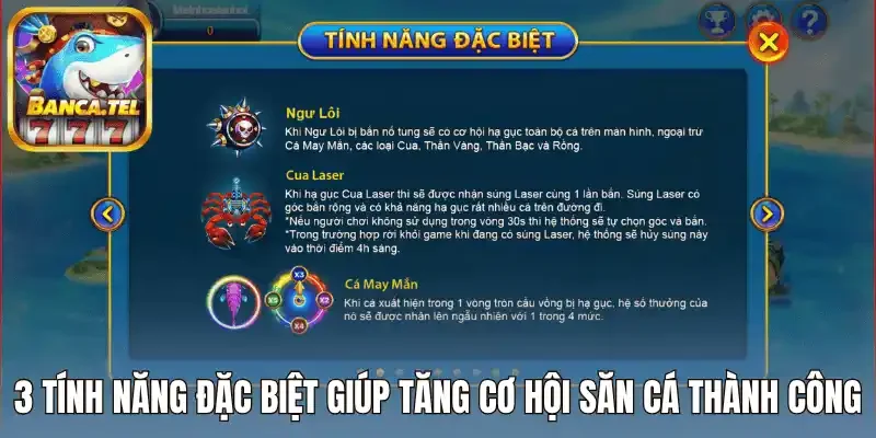 3 tính năng đặc biệt giúp tăng cơ hội săn cá thành công