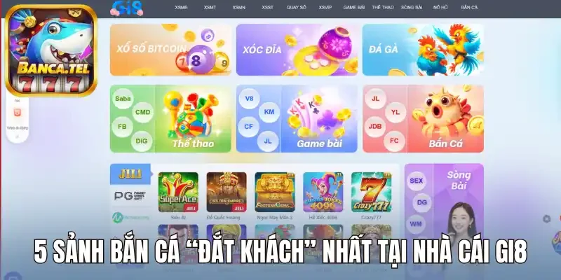 5 Sảnh bắn cá “đắt khách” nhất tại nhà cái Gi8