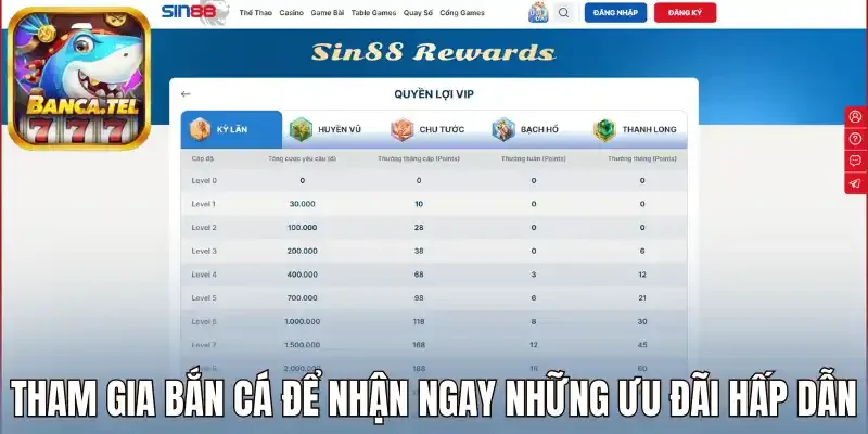 Tham gia bắn cá để nhận ngay những ưu đãi hấp dẫn 